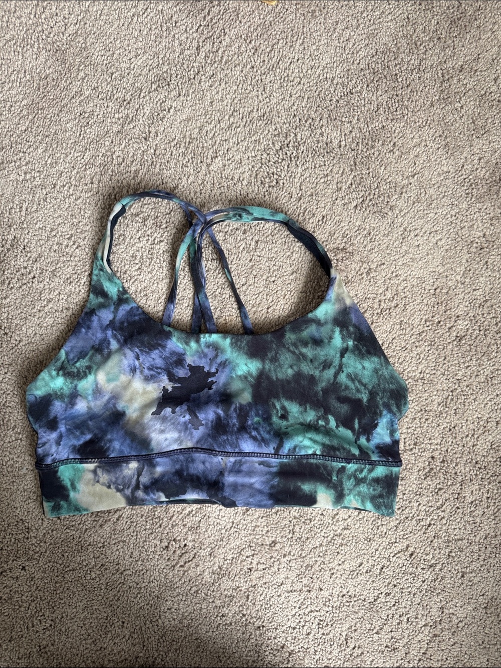 lululemon athletica Blue Green Tie-Dye Sports Bra